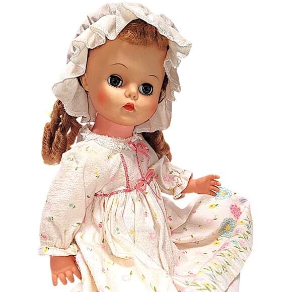 19" Vintage Straight Leg Blonde Blue Eyes Doll By Eegee - Picture 4 of 14